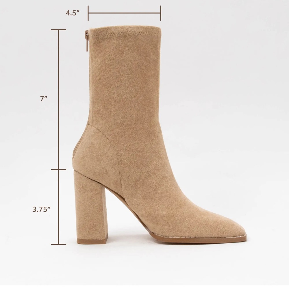 Cocci Faux Suede Slim Ankle Boot